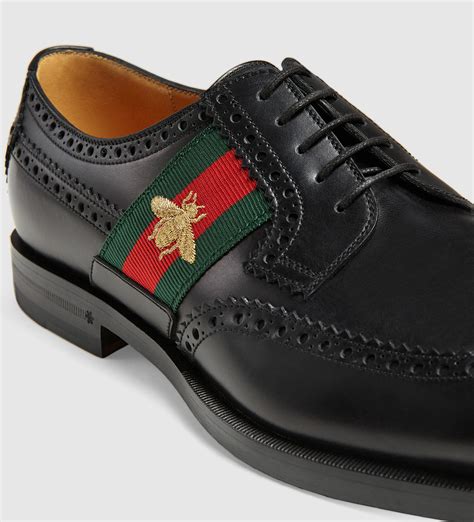 gucci leather lace up men's shoes|gucci men lace up shoes.